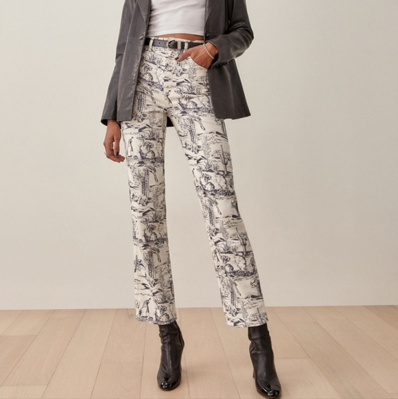 Reformation Oasis High Rise Straight Button/Fly Desert Jeans Womens Size 23 - Picture 9 of 9